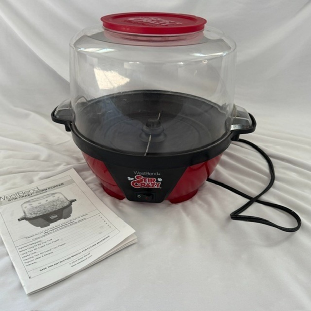Westbend Stir Crazy Popcorn Popper Machine 6qt TESTED